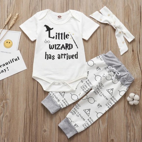Other - Girl girls boy boys baby toddler Harry Potter outfit onesie pants bow cute new